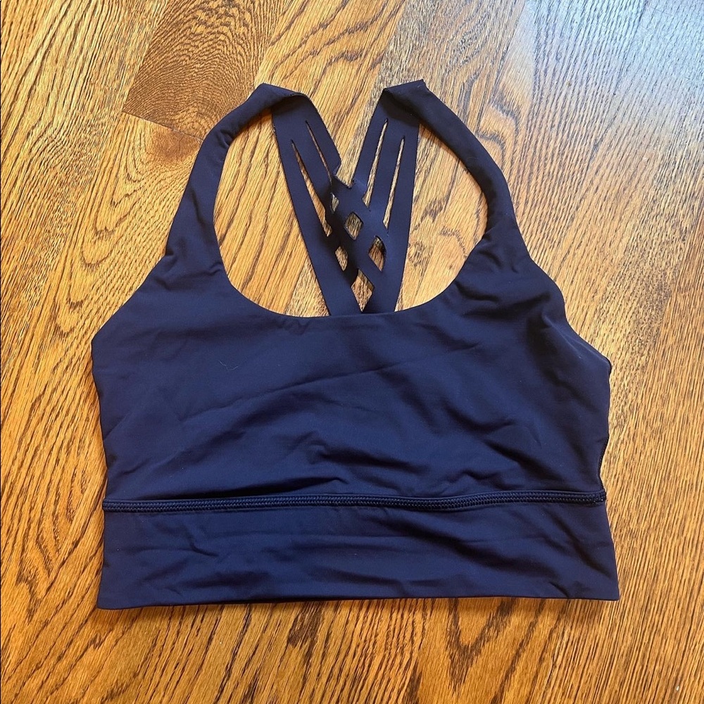 Lulu Lemon size 8 Navy cropped tank top (could be worn as a bra)